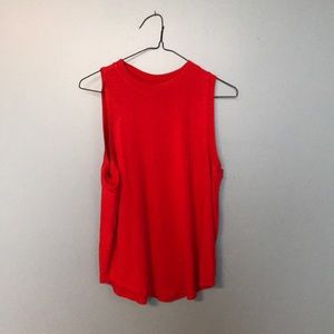High Neck Red Athleta Tank